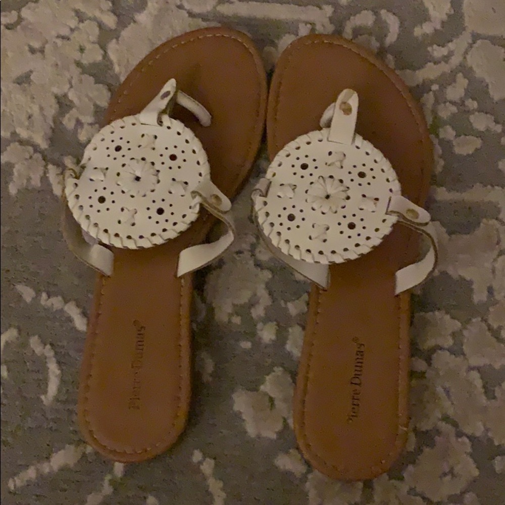pierre dumas white sandals